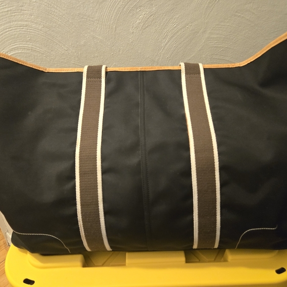 Coach Vintage Hamptons Weekend XL Nylon Travel Tote - Black/Blue - Picture 6 of 16